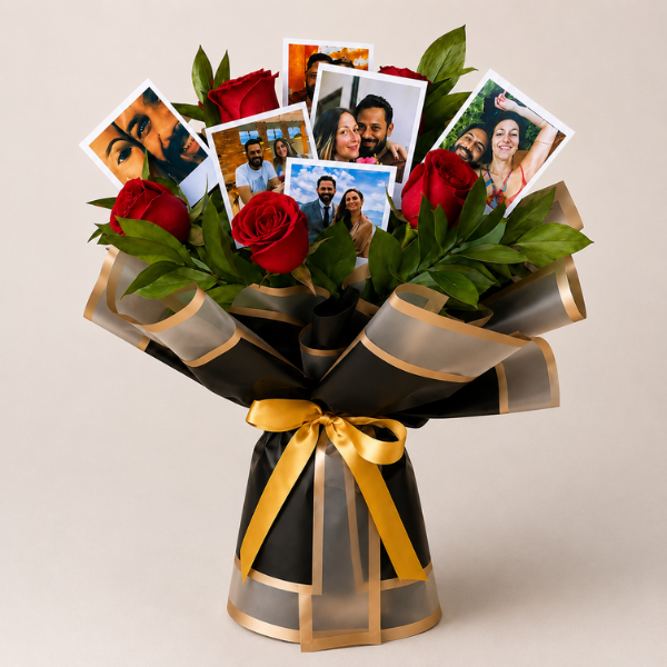 Buqu� de Rosas com Fotos
